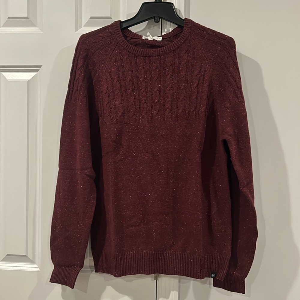 NWT Threads 4 Thought Burgundy Red Long Raglan Sleeve Crew Neck Sweater
